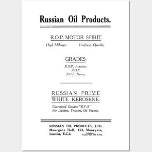 Russian Oil Products - Motor Fuel - 1927 Vintage Advert Posters and Art